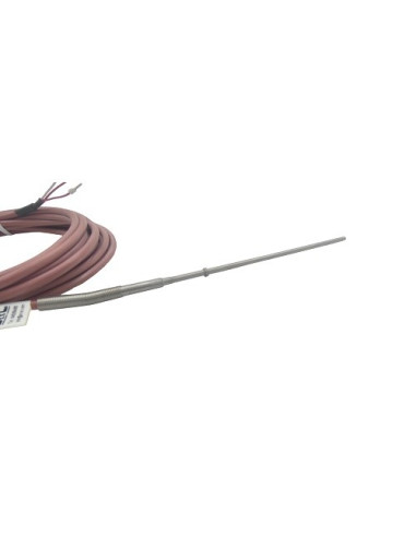 SONDA PT100A Ø 3X150MM SALIDA CABLE SILICONA Ø 5,9MM LONGITUD 6 METROS CONEXION 3 HILOS RANGO -50+180ºC