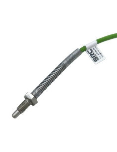 TERMOPAR TIPO "K" CON PUNTA Ø 4X5MM ROSCA MÓVIL M6X10MM  SALIDA CABLE SILICONA LONGITUD 1 METRO RANGO -50+400ºC