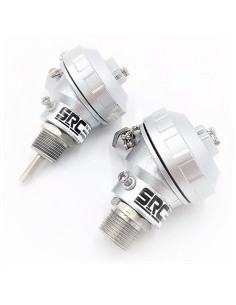 SONDA PT1000B Ø 6X100 MM CON ACOPLADOR TUBERIA Ø 22 MM CABEZA KS CONEXION 3 HILOS RANGO -50+250ºC