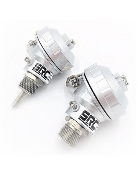 SONDA PT1000B Ø 6X100 MM CON ACOPLADOR TUBERIA Ø 22 MM CABEZA KS CONEXION 3 HILOS RANGO -50+250ºC