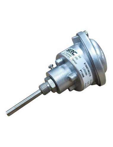 SONDA PT100B Ø 6X100 MM ROSCA G1/2" CABEZA KD CON CONVERTIDOR 4-20mA RANGO -10+50ºC