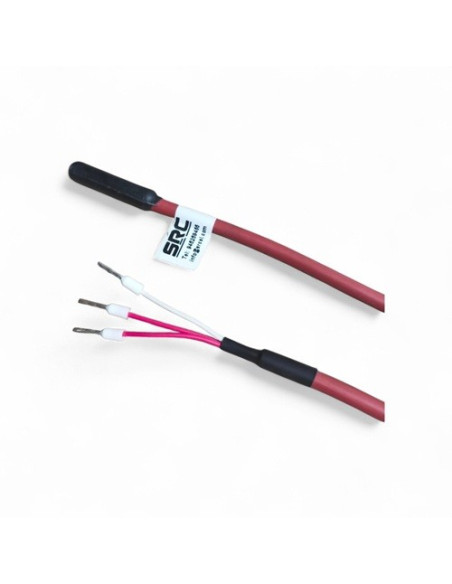SONDA PT100B Ø 6X30MM PLASTICA SALIDA CABLE SILICONA LONGITUD 15 METROS CONEXION 3 HILOS RANGO -50+150ºC PROTECCION IP68
