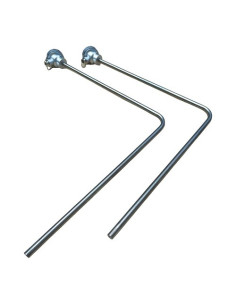 CAÑA PIROMETRICA TIPO "J"  SIMPLE Ø 12X410X435MM ACODADA CABEZA KS RANGO -50+600ºC