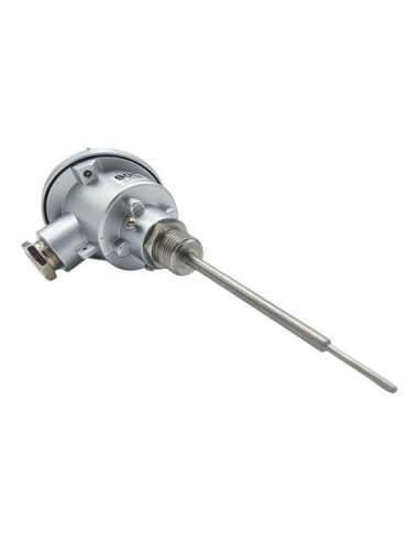 SONDA PT100B Ø 6X30MM CON SOPORTE Ø 10X165 MM CABEZA KS CONEXIÓN 2 HILOS RANGO -70+600ºC