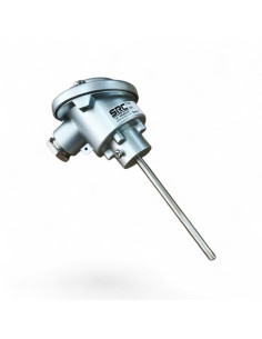 SONDA PT100B Ø 6 X 100 MM CABEZA KD CON CONVERTIDOR 4-20 mA RANGO 0+200ºC