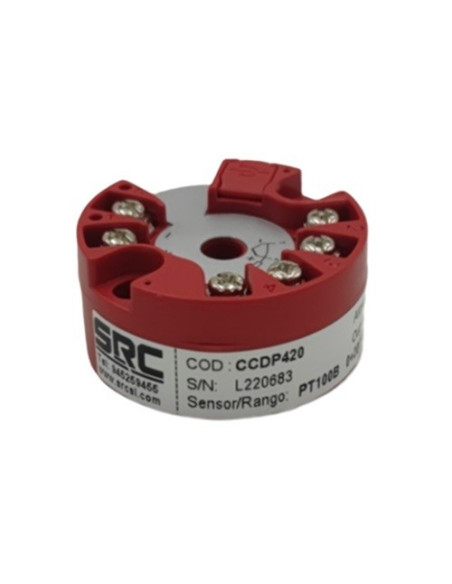 SONDA PT100B Ø 6 X 100 MM CABEZA KD CON CONVERTIDOR 4-20 mA RANGO 0+200ºC