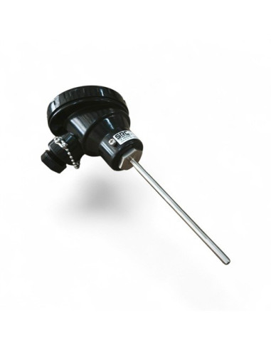 SONDA PT100B Ø 6X125 MM CABEZA KB CON CONVERTIDOR 4-20mA RANGO 0+50ºC