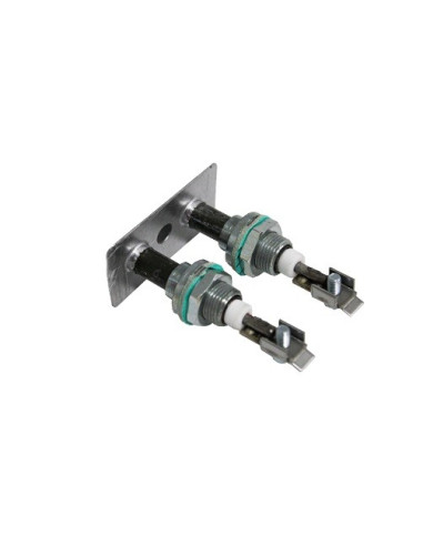 RESISTENCIA ALETAS 50x25MM LONGITUD 400MM 1500W 230VAC CON RACOR M12