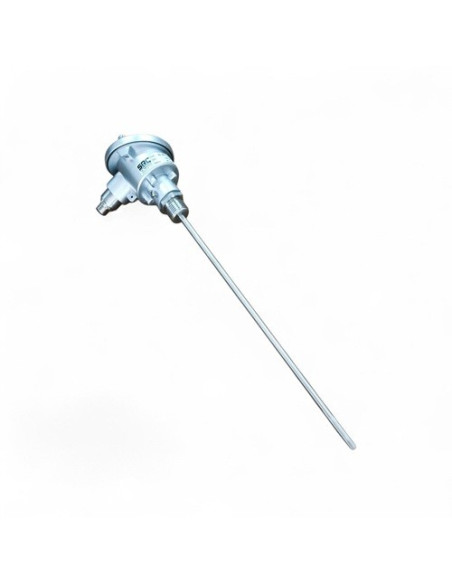 SONDA PT100B Ø 6X277 MM ROSCA G1/2” CABEZA KD CON CONVERTIDOR 4-20mA RANGO 0+120ºC SALIDA CONEXION CONECTOR M12 4 POLOS