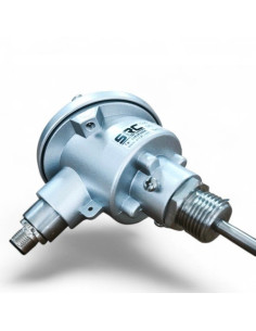 SONDA PT100B Ø 6 X 277 MM ROSCA G1/2” CABEZA KD CON CONVERTIDOR 4-20 MA RANGO 0-120ºC SALIDA CONEXION CONECTOR M12 4 POLOS 2