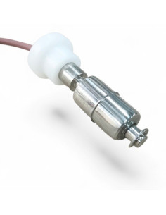 LOTE 25 UNIDADES 09721560 SENSOR DE NIVEL INOX 304L LONGITUD 55MM BOYA MAGNETICA  Ø 20X40MM CON CONTACTO NO MAXIMA 0,5A 180VAC/DC SALIDA MANGUERA SILICONA LONGITUD 320MM CON CONECTOR MOLEX 2 PINES