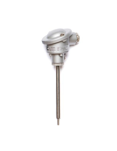 SONDA PT100B Ø 6X200MM ROSCA G1/4" A 140MM CABEZA KD RANGO -50+250ºC