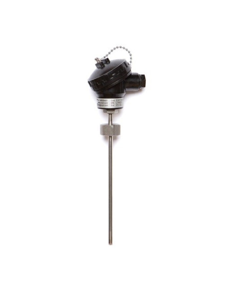 SONDA PT100B Ø 6X500MM CABEZA KBS CONEXION 3 HILOS RANGO -50+250ºC