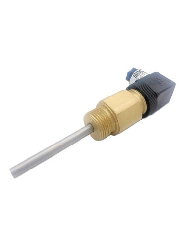 SONDA PT100B CONECTOR DIN Ø 8 X 370-390 MM BASCULANTE RACOR G3/4" LATON CONEXION 3 HILOS RANGO -50+150ºC