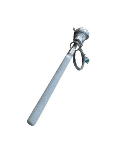 CAÑA PIROMETRICA TIPO "K" SIMPLE LONGITUD 1100 MM CON FUNDA REFORZADA FCSN281100R1/2 CABEZA KN RANGO-50+900ºC