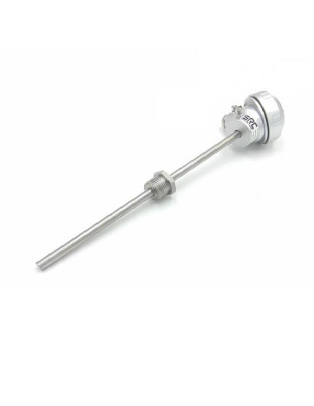 SONDA PT100B Ø 8X150MM ROSCA 3/8" NPT A 105MM CABEZA KD CONEXION 3 HILOS RANGO -50+250ºC CON SENSOR INTERIOR EXTRAIBLE