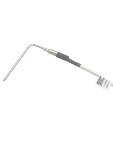 SONDA PT100B Ø 2X50X15MM ACODADA SALIDA CABLE MFA LONGITUD 600MM CONEXION 3 HILOS RANGO -50+250ºC