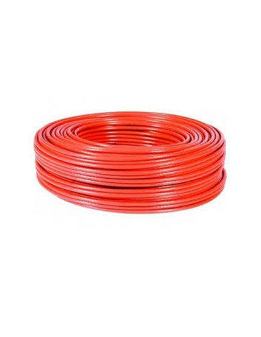 MANGUERA SILICONA Ø 3MM ROJO TEJA INTERIOR 3X0,14MM2 TEFLON 2 CONDUCTORES ROJOS Y 1 BLANCO RANGO -50+200ºC