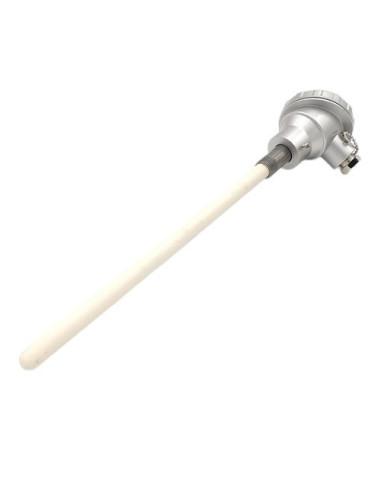 CAÑA PIROMETRICA TIPO "K" Ø 15 X 300 MM CON TUBO CERAMICO Ø 15 X 270 MM Y TUBO SOPORTE METALICO Ø 20 X 30 MM ROSCA G1/2" CABEZA