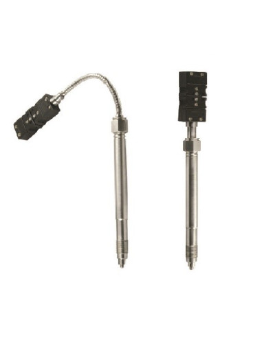 TERMOPAR TIPO "J" EXTRUSION TERMOPLASTICO R1/2-20VNF 2A ESPADILLA CONICA 15MM SALIDA CABLE FIBRA/MALLA METALICA LONGITUD 2000MM RANGO -50+400ºC