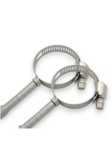 SONDA PT1000B BRIDA INOX 100-120 SALIDA CABLE SILICONA LONGITUD 5 METROS CONEXION 2 HILOS RANGO -50+180ºC