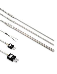 TERMOPAR  TIPO "J" Ø 6X3MM CON ROSCA MOVIL M8X10MM SALIDA CABLE FIBRA/MALLA METALICA LONGITUD 5 METROS RANGO -50+400ºC