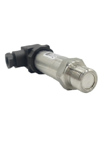 TRANSDUCTOR DE PRESION TP214 MEMBRANA PLANA 0-1,6 BAR SALIDA 4-20mA CONEXION CONEXION G1/2" PRECISIÓN +/- 0,5% F.S CONECTOR DIN4