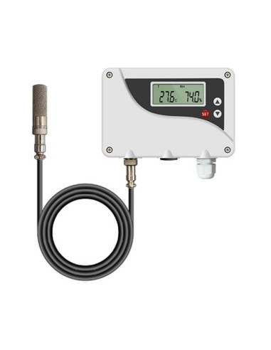 SENSOR DE HUMEDAD Y TEMPERATURA CON DISPLAY SALIDA 4-20 MA Y SENSOR ESTANDAR CON CABLE 2 METROS