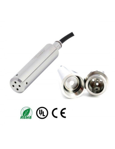 TRANSDUCTOR DE NIVEL SUMERGIBLE Ø 30 X 155 MM NIVEL 250 METROS TP220B-250mH2O SALIDA 4-20 MA CON CABLE CONEXION LONGITUD 380 MET