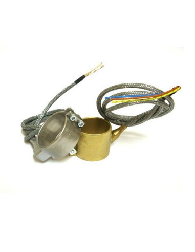RESISTENCIA ABRAZADERA BOQUILLA BLINDADA Ø 70X50MM 490W 230V SALIDA CABLE 1 METRO