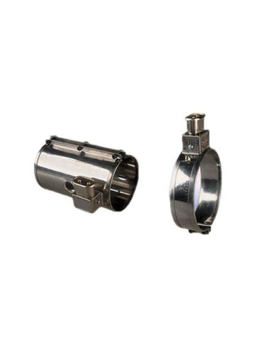 RESISTENCIA ABRAZADERA  Ø 70 x 90 MM 900W 230VAC CON ORIFICIO Ø 20MM SALIDA CABLE 1 METRO CON CONECTOR HARTING METALICO 4 POLOS