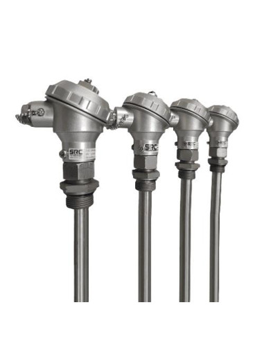 CAÑA PIROMETRICA TIPO "K" SIMPLE Ø 21,3X700MM AISI 310 CABEZA KN RANGO -50+1150ºC