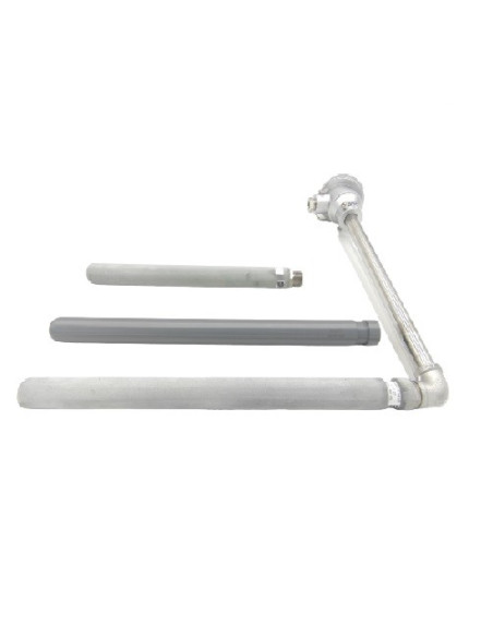 CAÑA PIROMETRICA TIPO "K" SIMPLE LONGITUD 700X700MM CON FUNDA AISI446 Ø 21,3 X 700 MMCABEZA KN RANGO -50+1100ºC