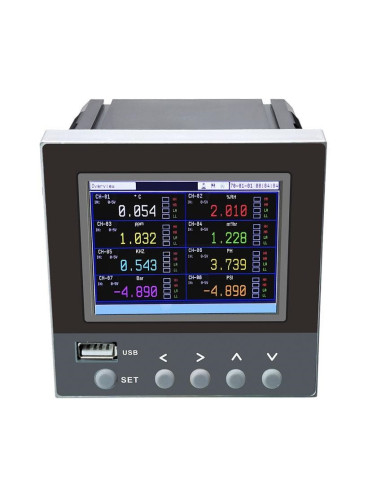 REGISTRADOR PAPERLESS 96X96MM CON PANTALLA LCD 3.5" 7 ENTRADAS CONFIGURABLES CON COMUNICACION MODBUS RS485 ALIMENTACION 100-240V