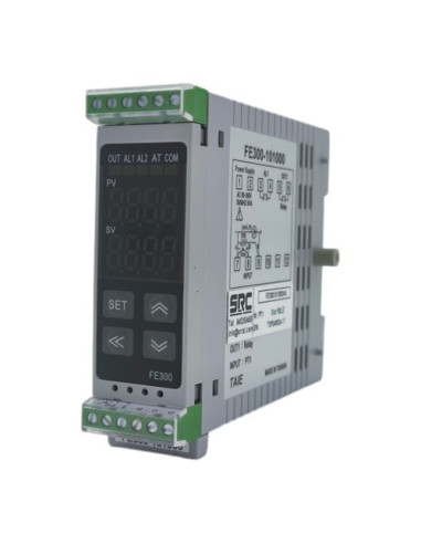 REGULADOR DE TEMPERATURA CARRIL DIN SALIDA 4-20mA + 1 ALARMA ROTURA RESISTENCIA CON COMUNICACION MODBUS RS485 ALIMENTACION 100-240VAC