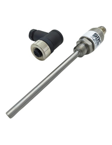 SONDA PT100B Ø 6 X 100 MM ROSCA G1/4 A 60 MM CONEXION 3 HILOS CON CONECTOR M12 4 POLOS RANGO -50+250ºC