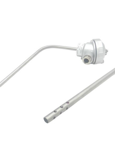 SONDA PT100B Ø 6X250 MM ROSCA G1/2" CABEZA KD CONEXION 3 HILOS PARA AIRE RANGO -50+250ºC