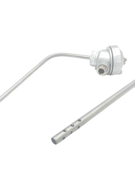 SONDA PT100B Ø 6X250 MM ROSCA G1/2" CABEZA KD CONEXION 3 HILOS PARA AIRE RANGO -50+250ºC