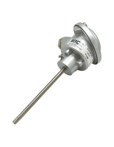 SONDA PT100B Ø 6X40MM CON SOPORTE Ø 10X65MM CABEZA KD CONEXION 2 HILOS RANGO -50+250ºC