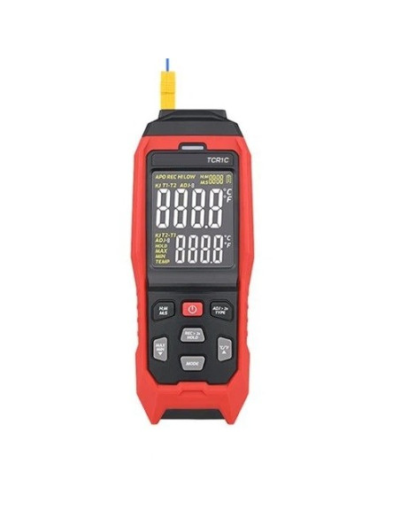 INDICADOR/REGISTRADOR  DIGITAL PORTATIL DE 1 CANAL TERMOPAR K/J/T RANGO -200 ℃ ~1372 ℃ CON REGISTRO DATOS+ CONECTIVIDAD USB PARA