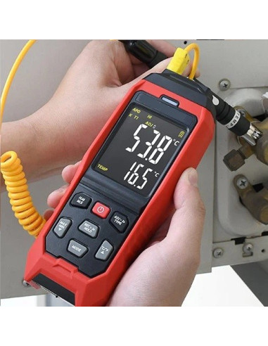 INDICADOR/REGISTRADOR  DIGITAL PORTATIL DE 1 CANAL TERMOPAR K/J/T RANGO -200 ℃ ~1372 ℃ CON REGISTRO DATOS+ CONECTIVIDAD USB PARA