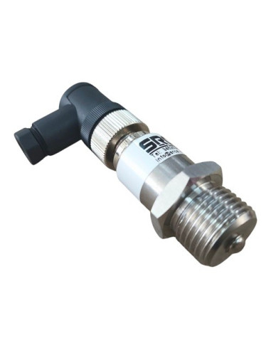 SONDA PT100B ROSCA G1/2" CON CONECTOR M12 CONEXION 3 HILOS Y CONECTOR AEREO ACODADO RANGO -50+125ºC 