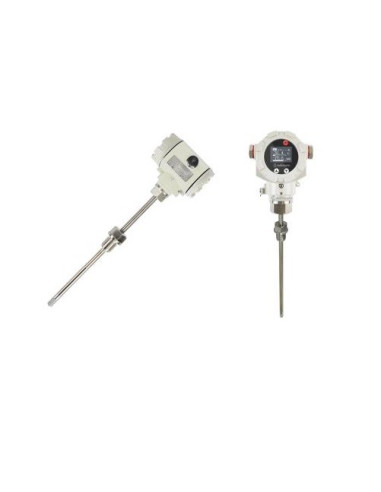 SENSOR DE TEMPERATURA Y HUMEDAD CON  DISPLAY LONGITUD INMERSION 500MM ROSCA G1/2" RANGO 0-200ºC / 0-100% HR SALIDA 4-20mA 3 HILO