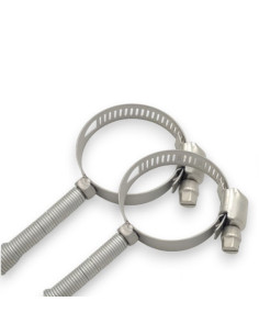 TERMOPAR TIPO "K" BRIDA INOX Ø 200/240 MM AJUSTABLE SALIDA 100 MM TERMOPAR ENCAMISADO LONGITUD 100 MM CON CONECTOR MACHO ESTANDA