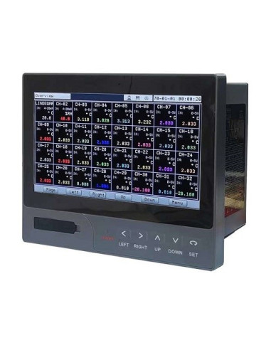 REGISTRADOR PAPERLESS 180X150MM CON PANTALLA TACTIL LCD 7" COLOR 18 ENTRADAS CONFIGURABLES ALIMENTACION 100-240VAC