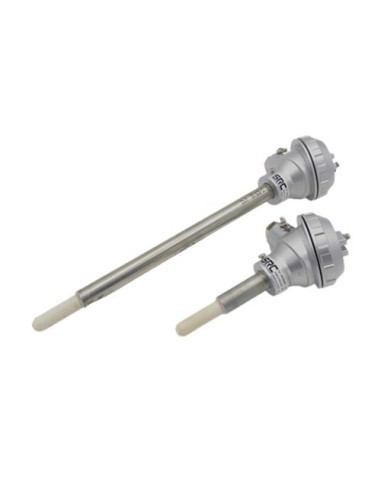 CAÑA PIROMETRICA TIPO "K" DOBLE Ø 10 X 300 MM CON TUBO CERAMICO Ø 10 X 100 MM Y TUBO METALICO Ø 14 X 200 MM CABEZA KN RANGO -50+