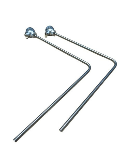 CAÑA PIROMETRICA TIPO "K" AISI 316 Ø 12X500X600MM ACODADA CABEZA KS RANGO -50+800ºC