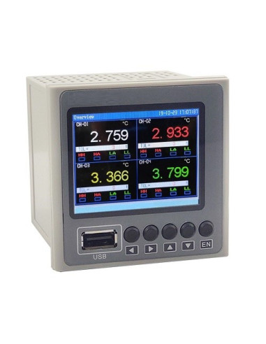 REGISTRADOR PAPERLESS 72X72MM 2,4" TFT COLOR 2 ENTRADAS CONFIGURABLES ALIMENTACION 100-240VAC